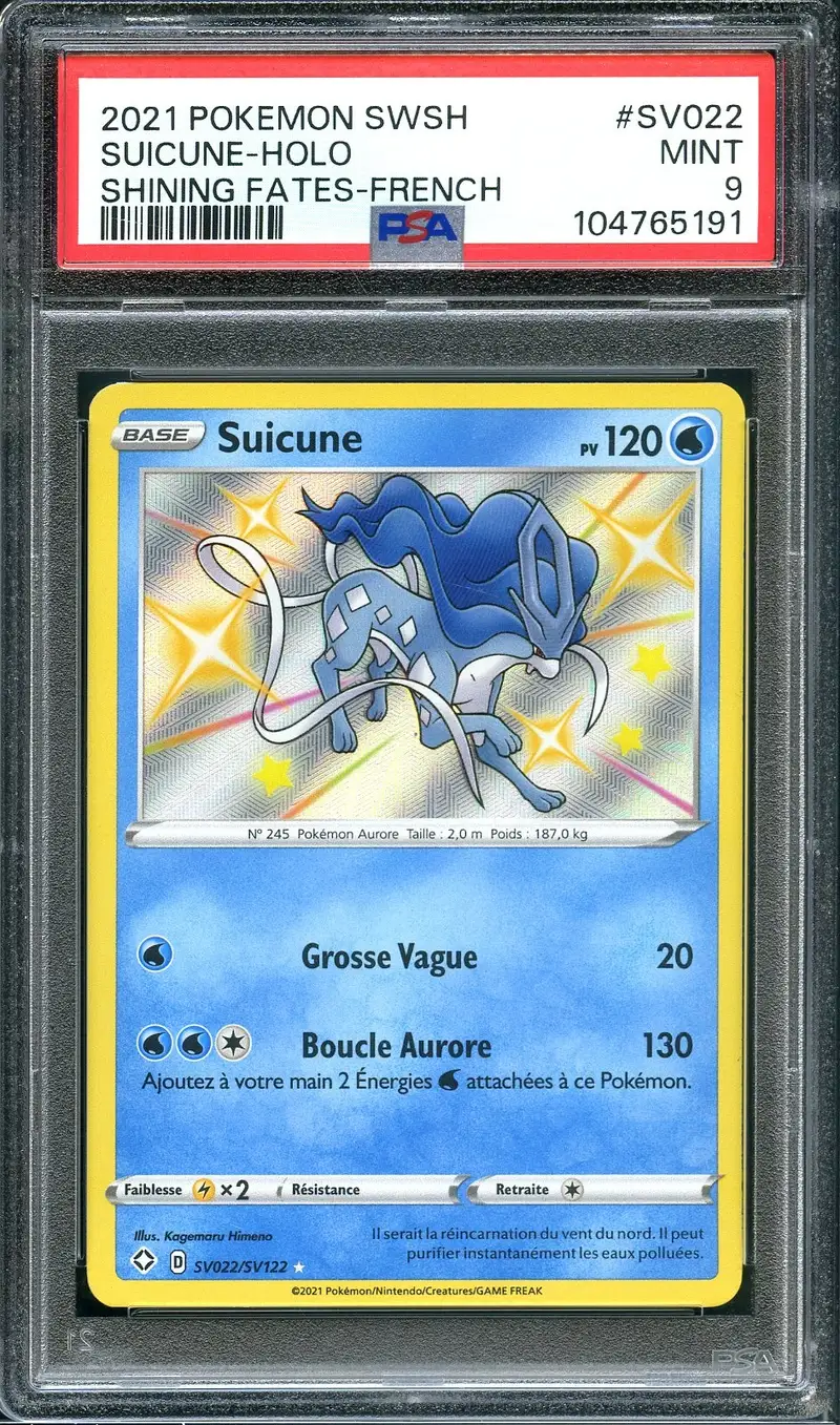 PSA 9 Suicune Shiny
