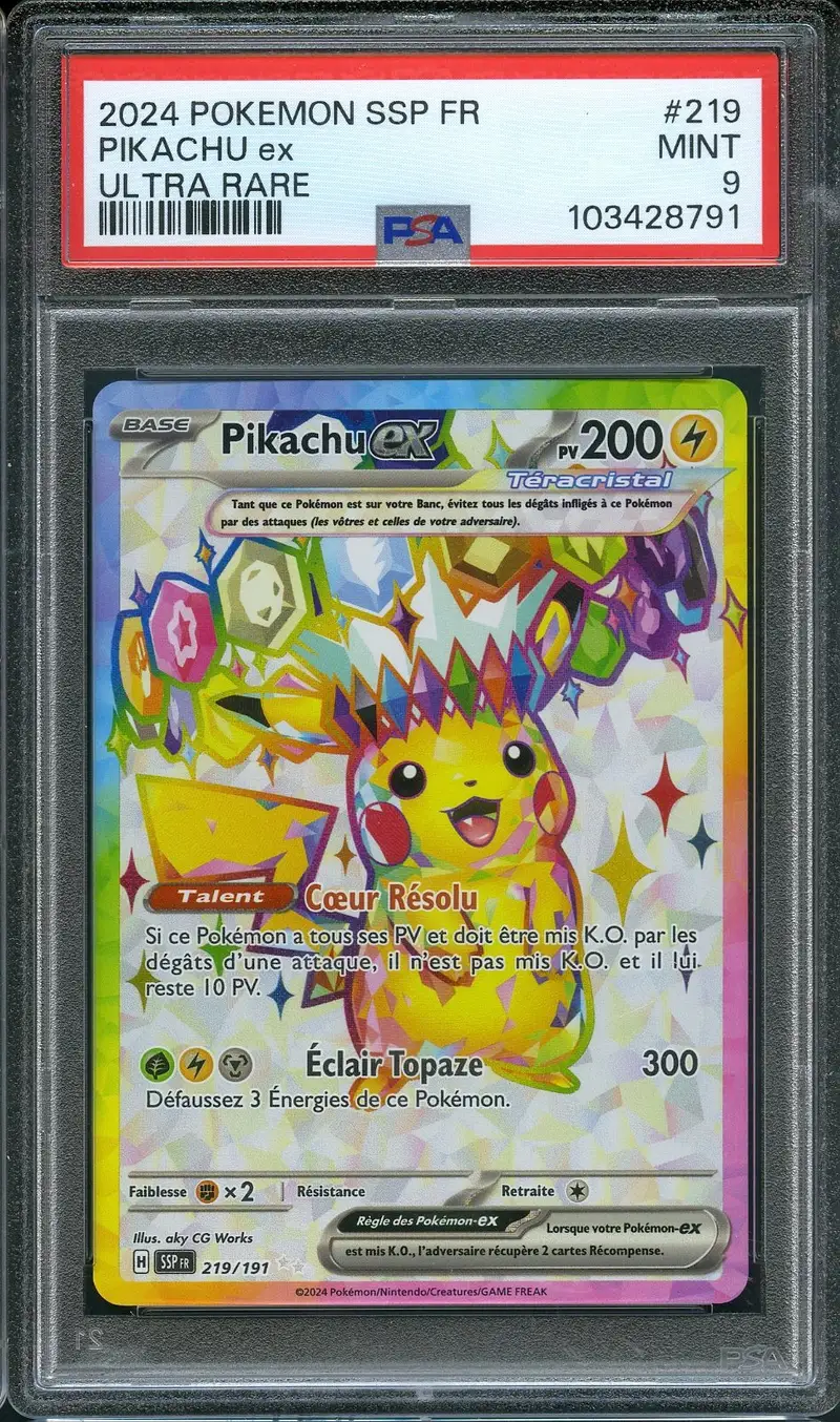 PSA 9 Pikachu Ex