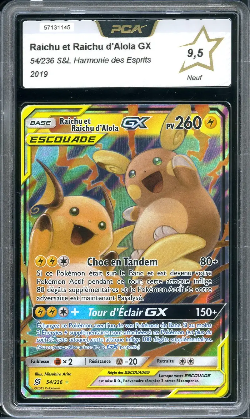 PCA 9.5 Raichu et Raichu d'Alola Gx