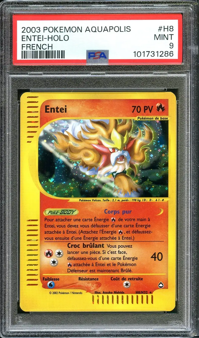 PSA 9 Entei Holo