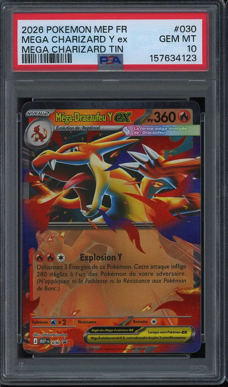 PSA 10 Méga-Dracaufeu Y Ex