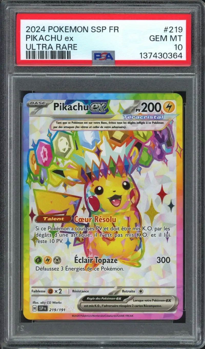 PSA 10 Pikachu Ex