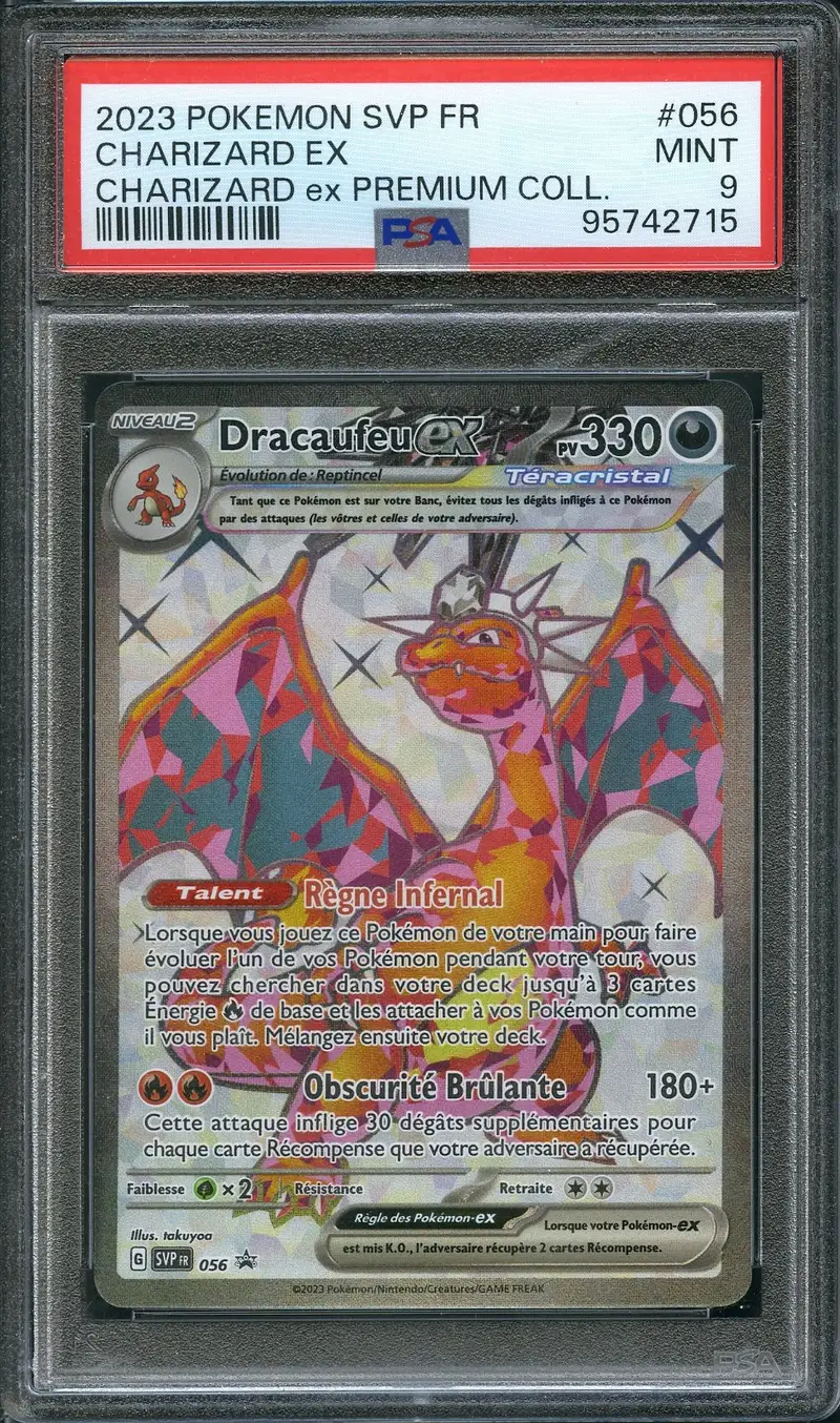 PSA 9 Dracaufeu Ex