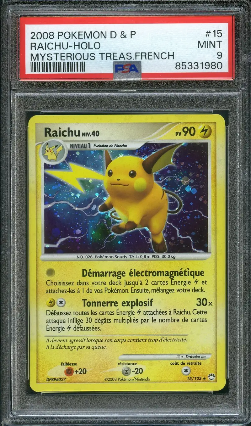 PSA 9 Raichu Holo