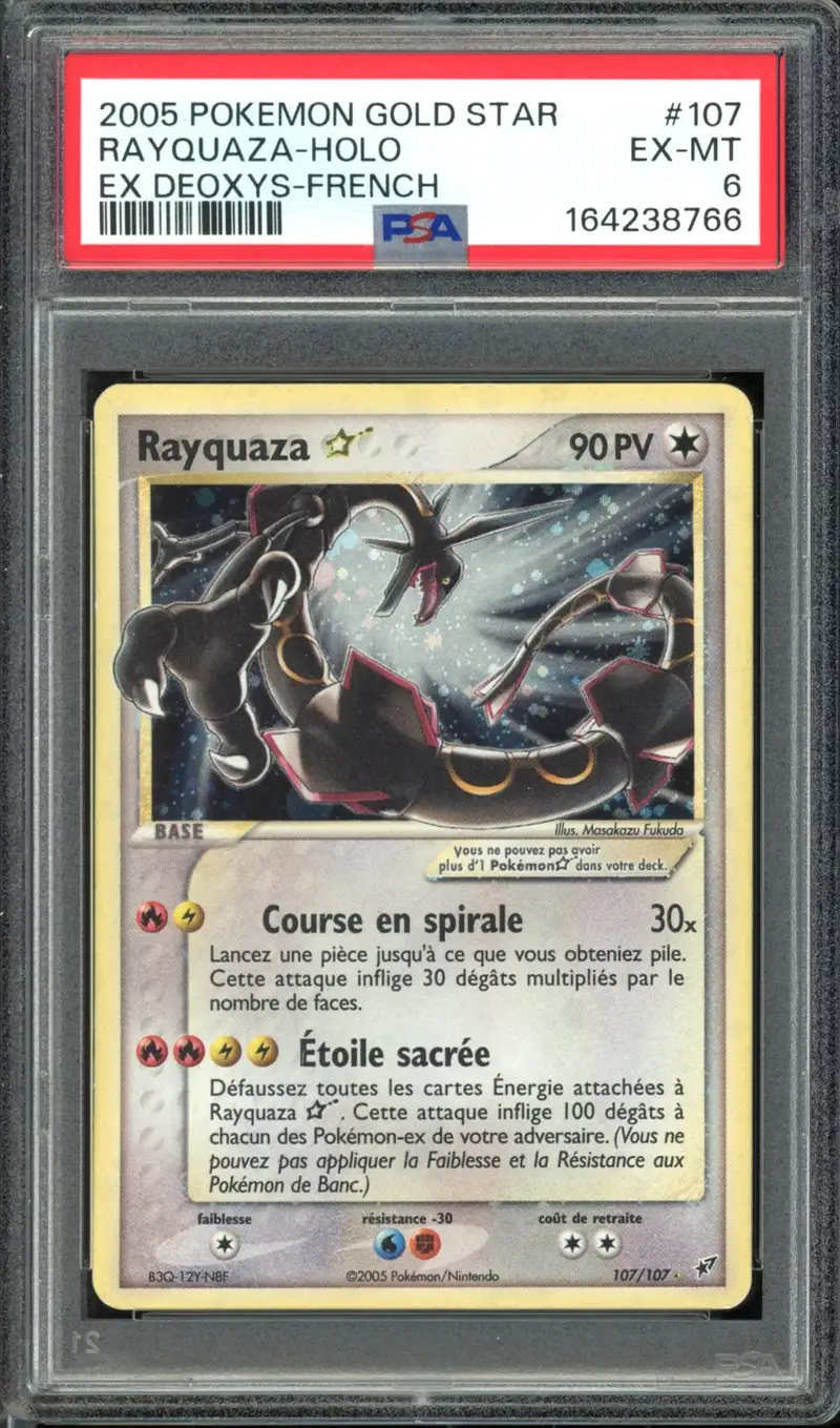 PSA 6 Rayquaza Gold Star