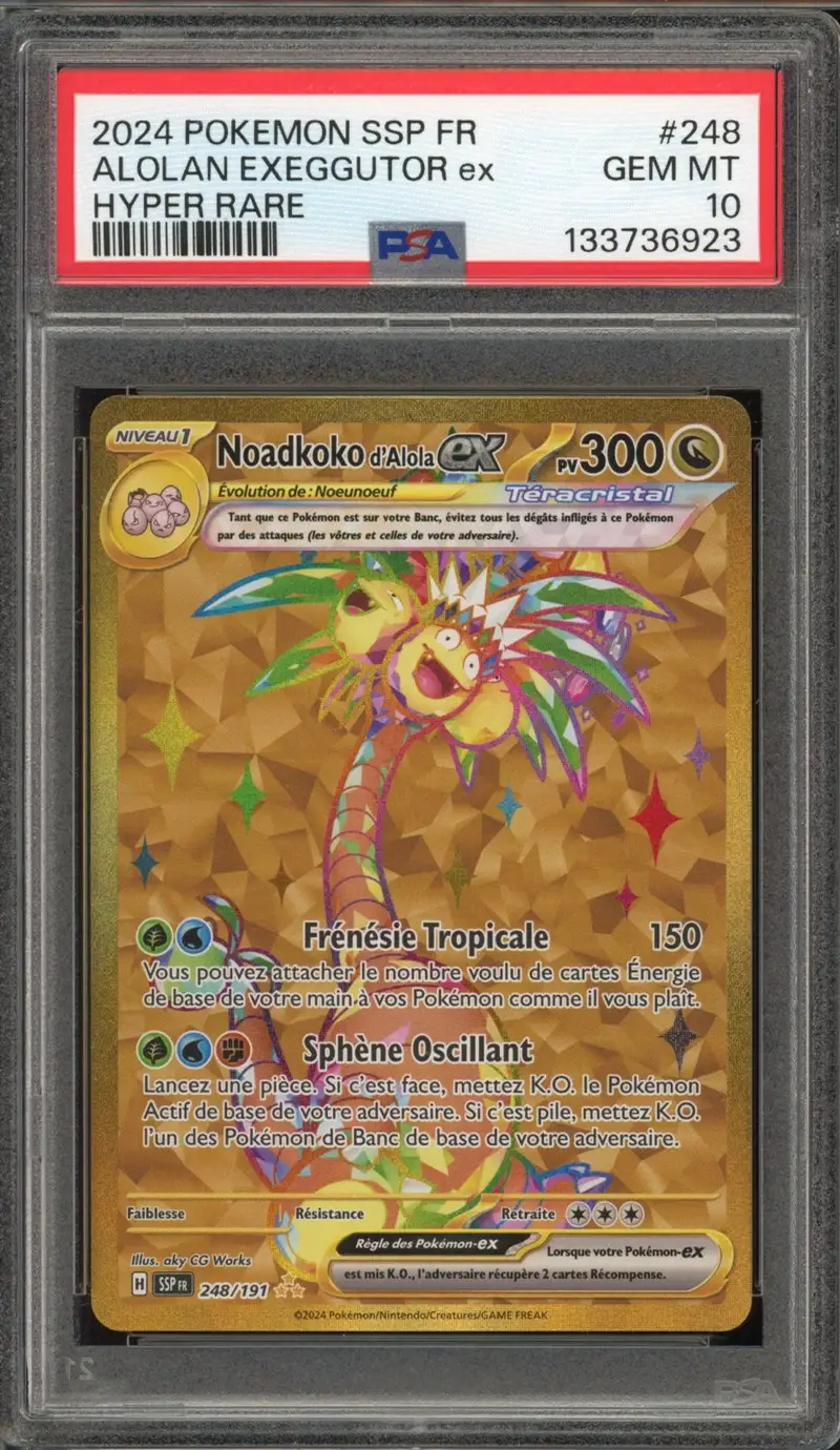 PSA 10 Noadkoko d'Alola Ex Gold