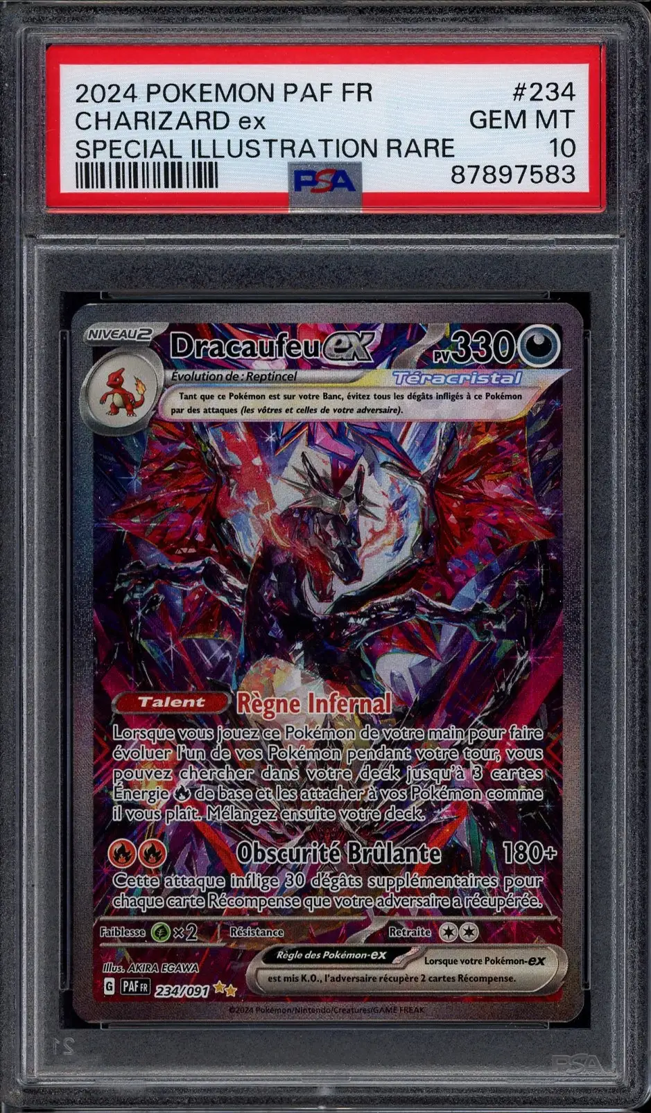 PSA 10 Dracaufeu Ex