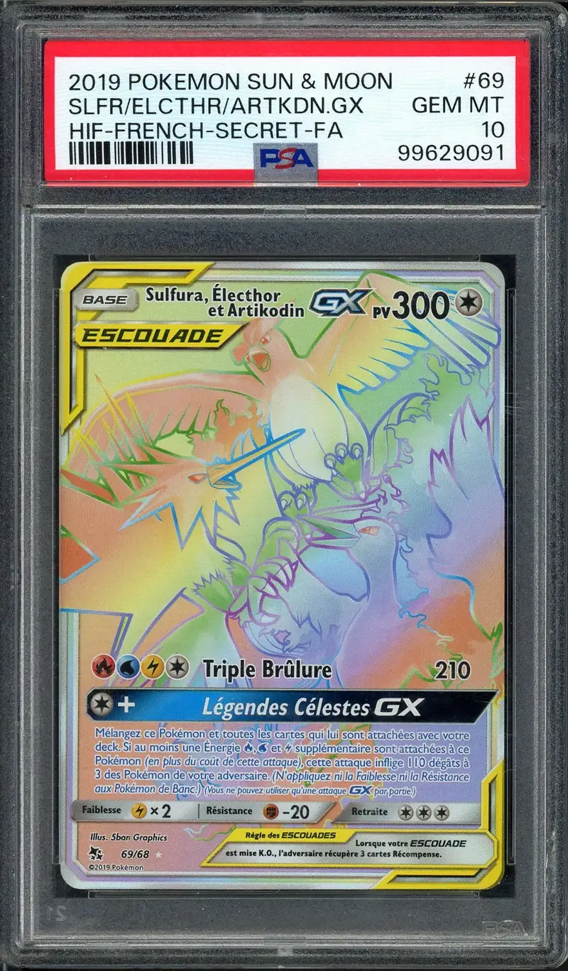 PSA 10 Sulfura, Électhor et Artikodin Gx Rainbow