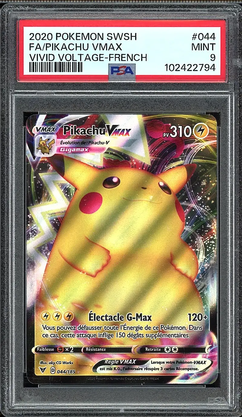PSA 9 Pikachu VMax