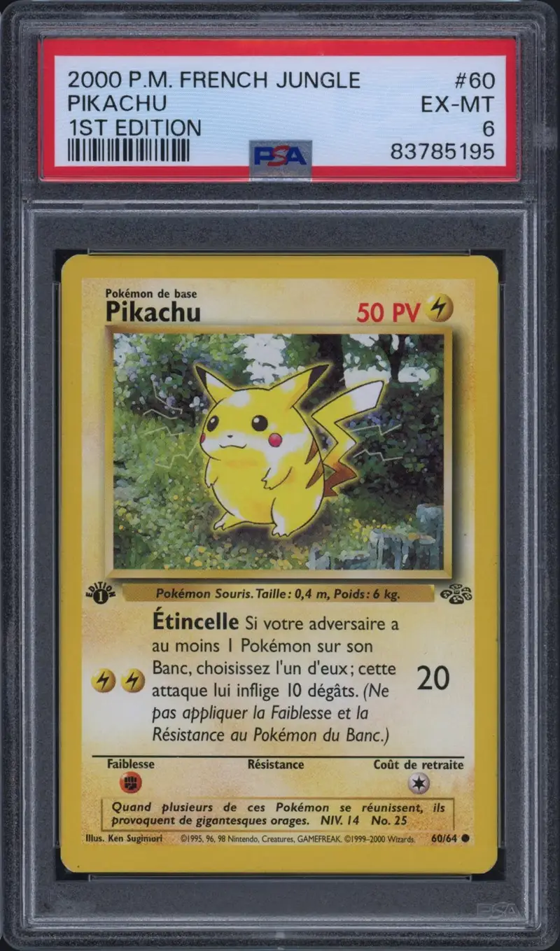 PSA 6 Pikachu