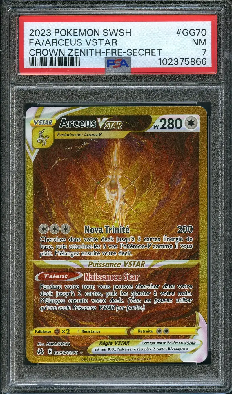 PSA 7 Arceus VStar Gold