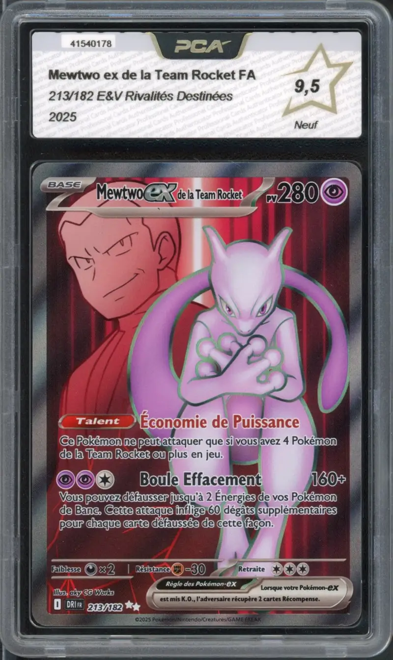 PCA 9.5 Mewtwo Ex de la Team Rocket