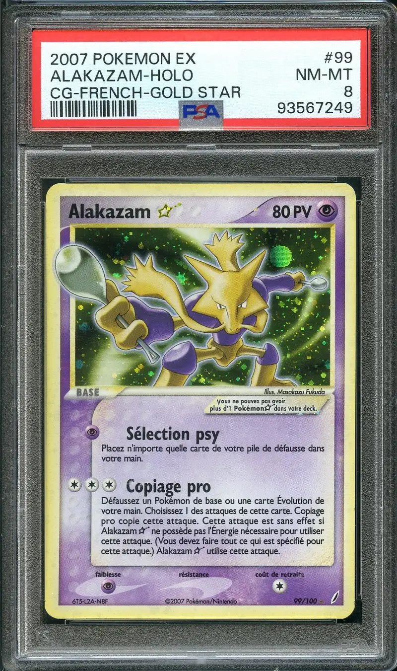 PSA 8 Alakazam Gold Star