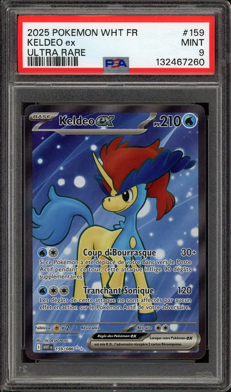 PSA 9 Keldeo Ex