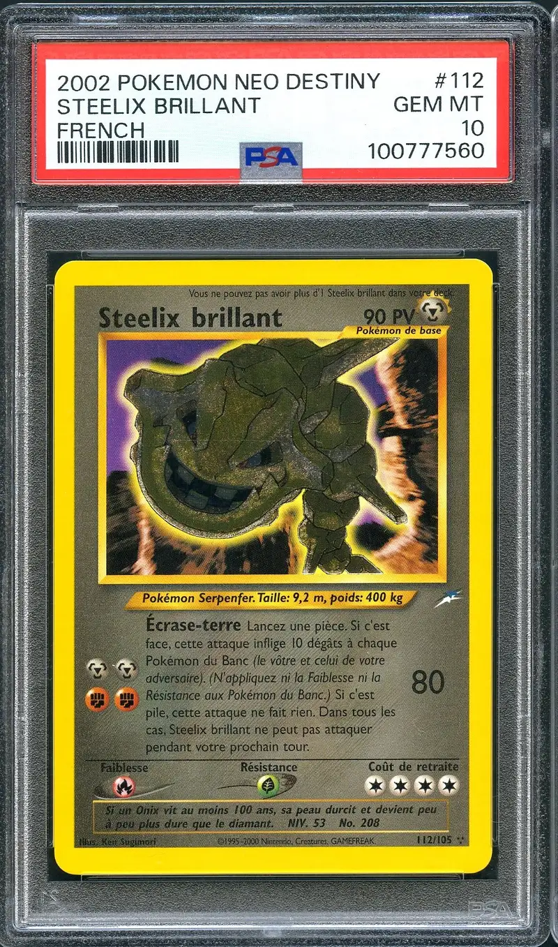 PSA 10 Steelix Brillant Holo