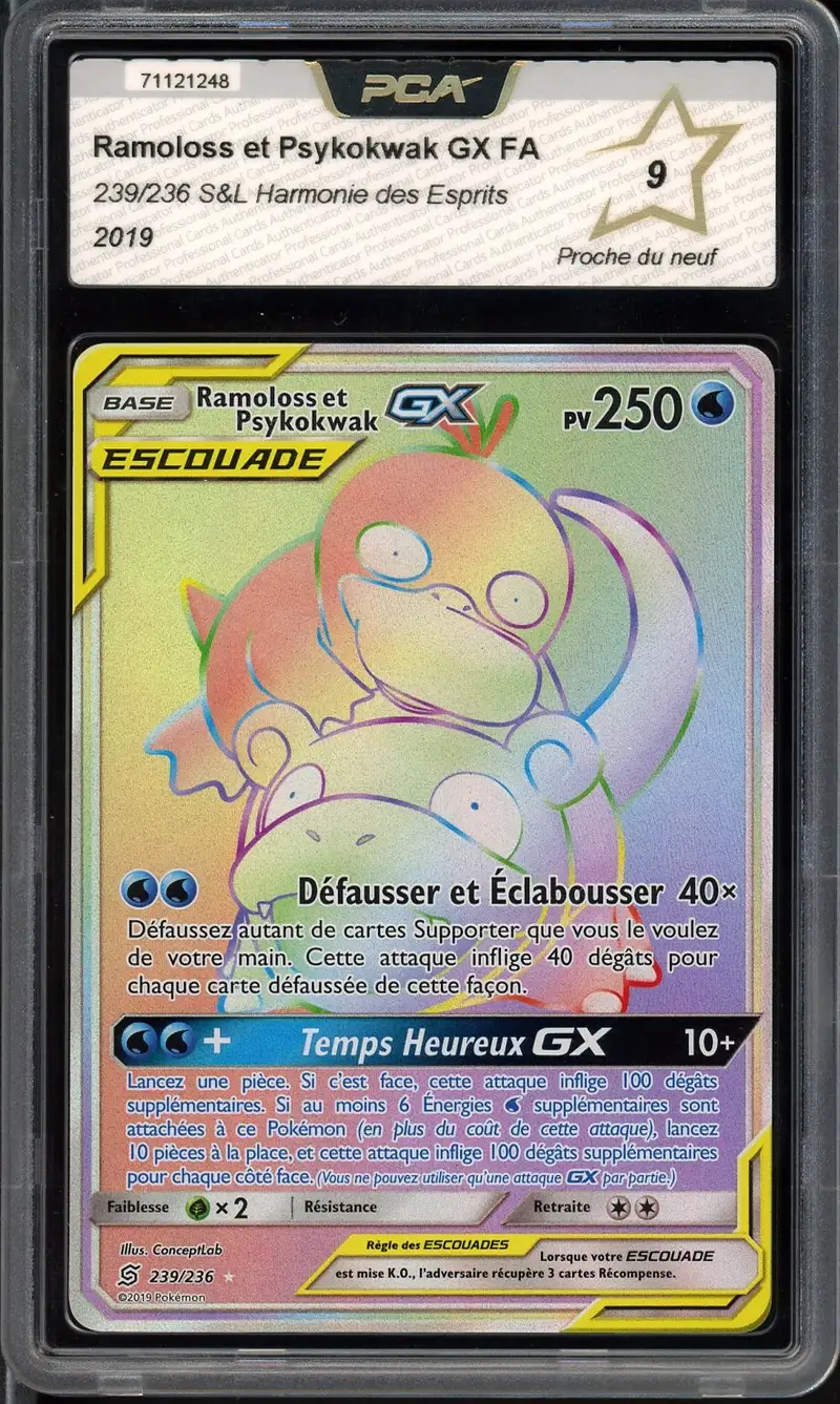 PCA 9 Ramoloss et Psykokwak Gx Rainbow