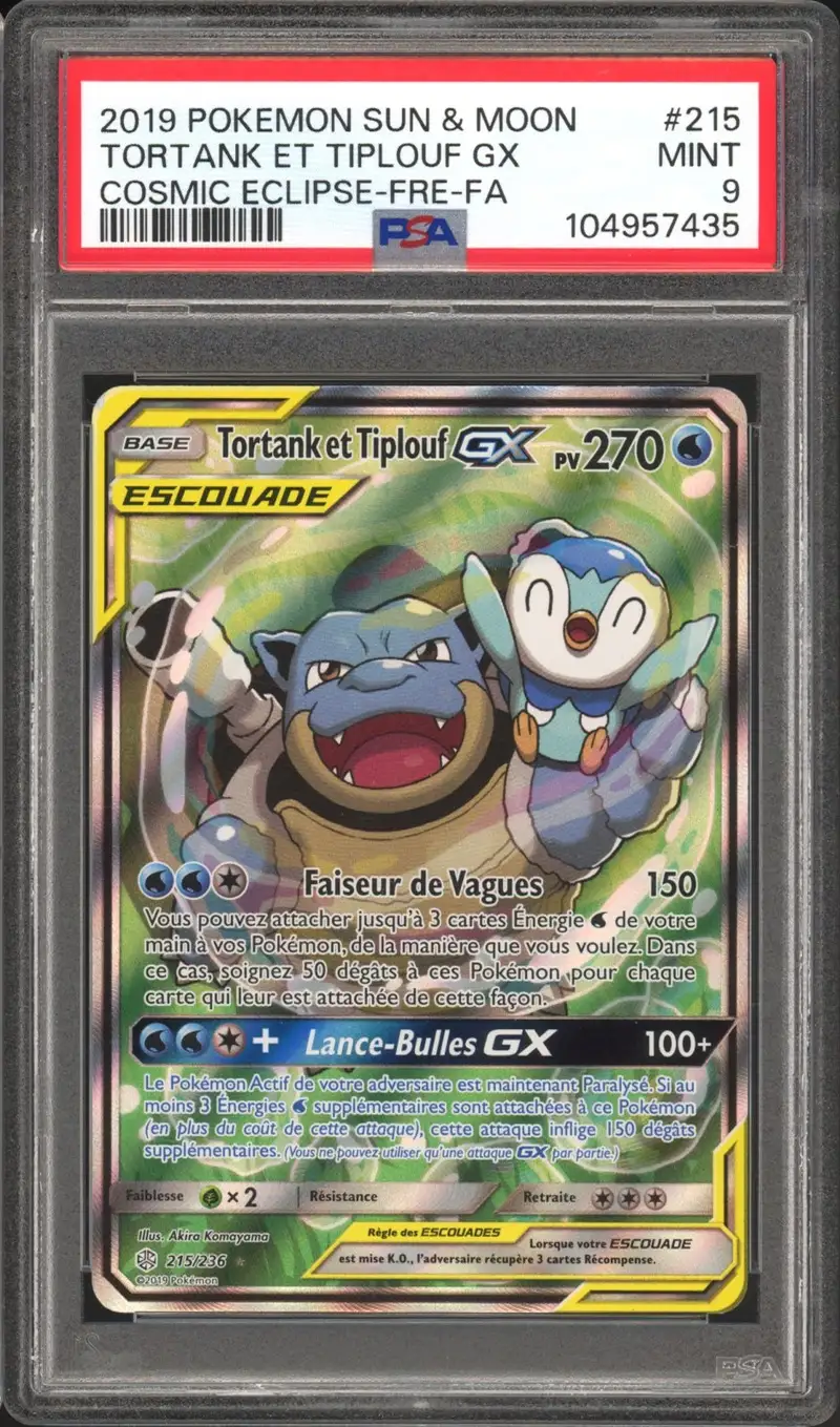 PSA 9 Tortank et Tiplouf Gx