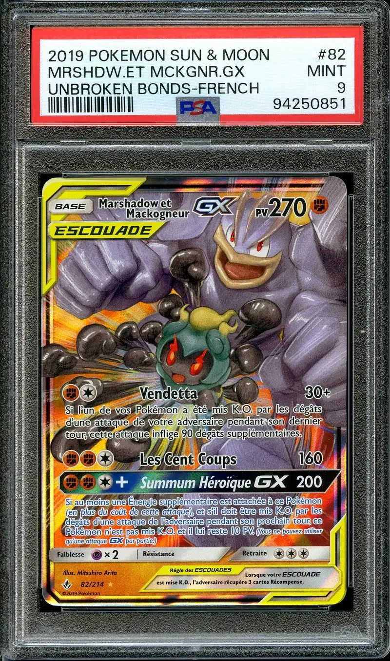 PSA 9 Marshadow et Mackogneur Gx