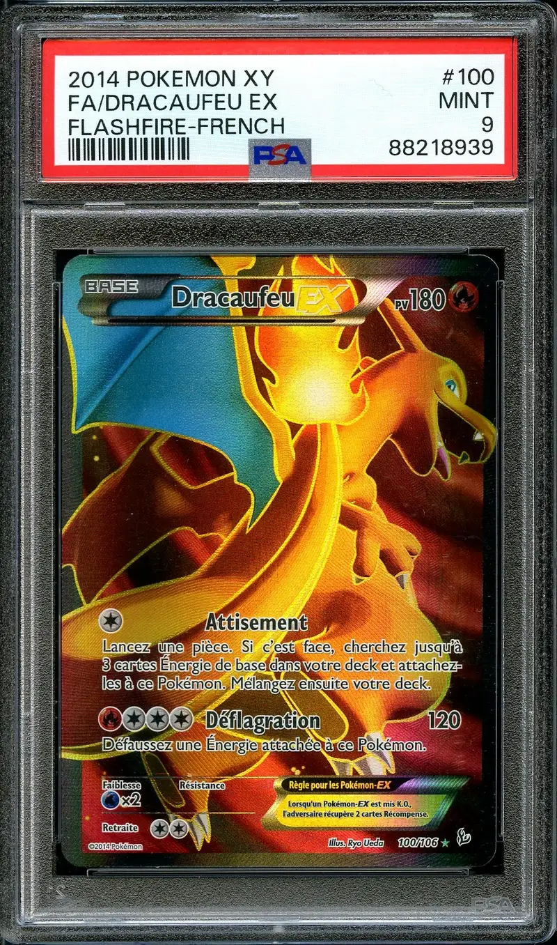 PSA 9 Dracaufeu Ex