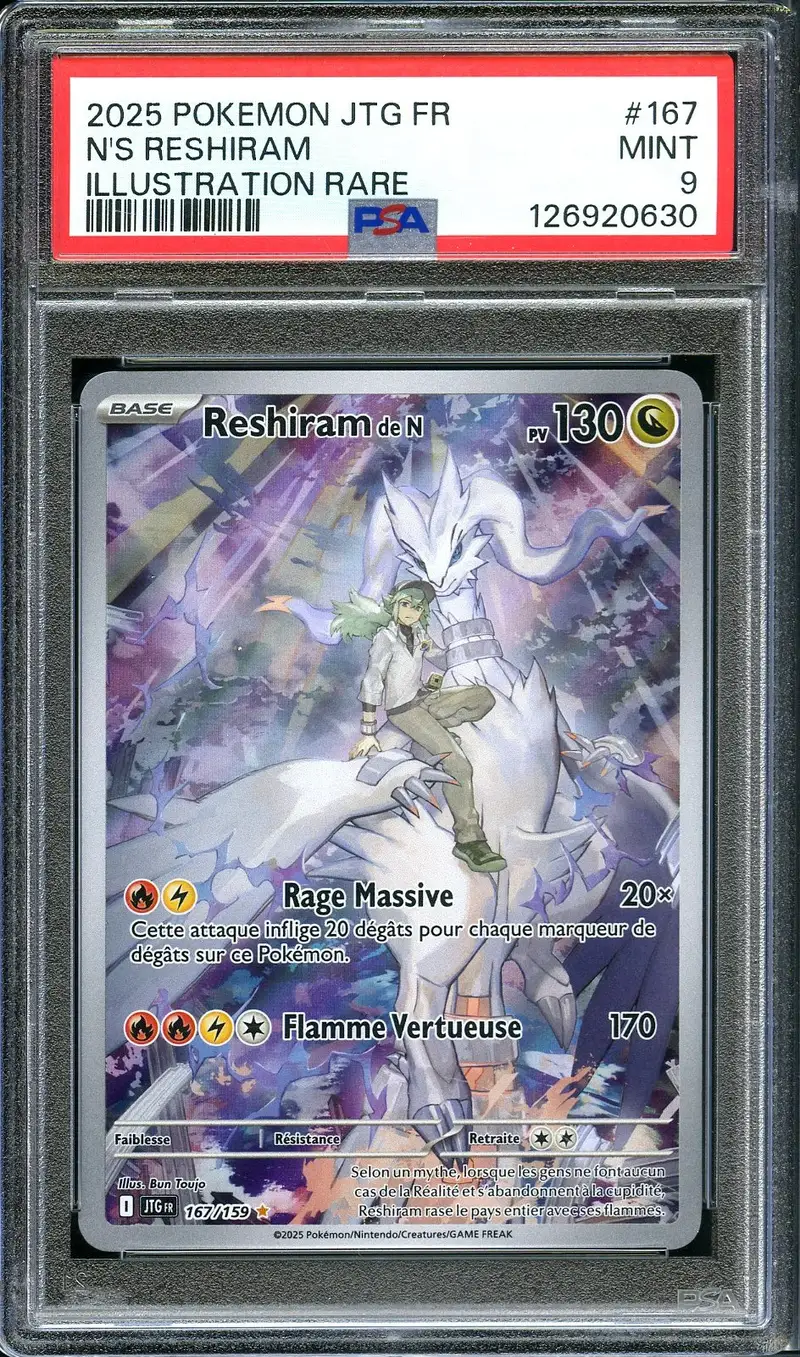 PSA 9 Reshiram de N
