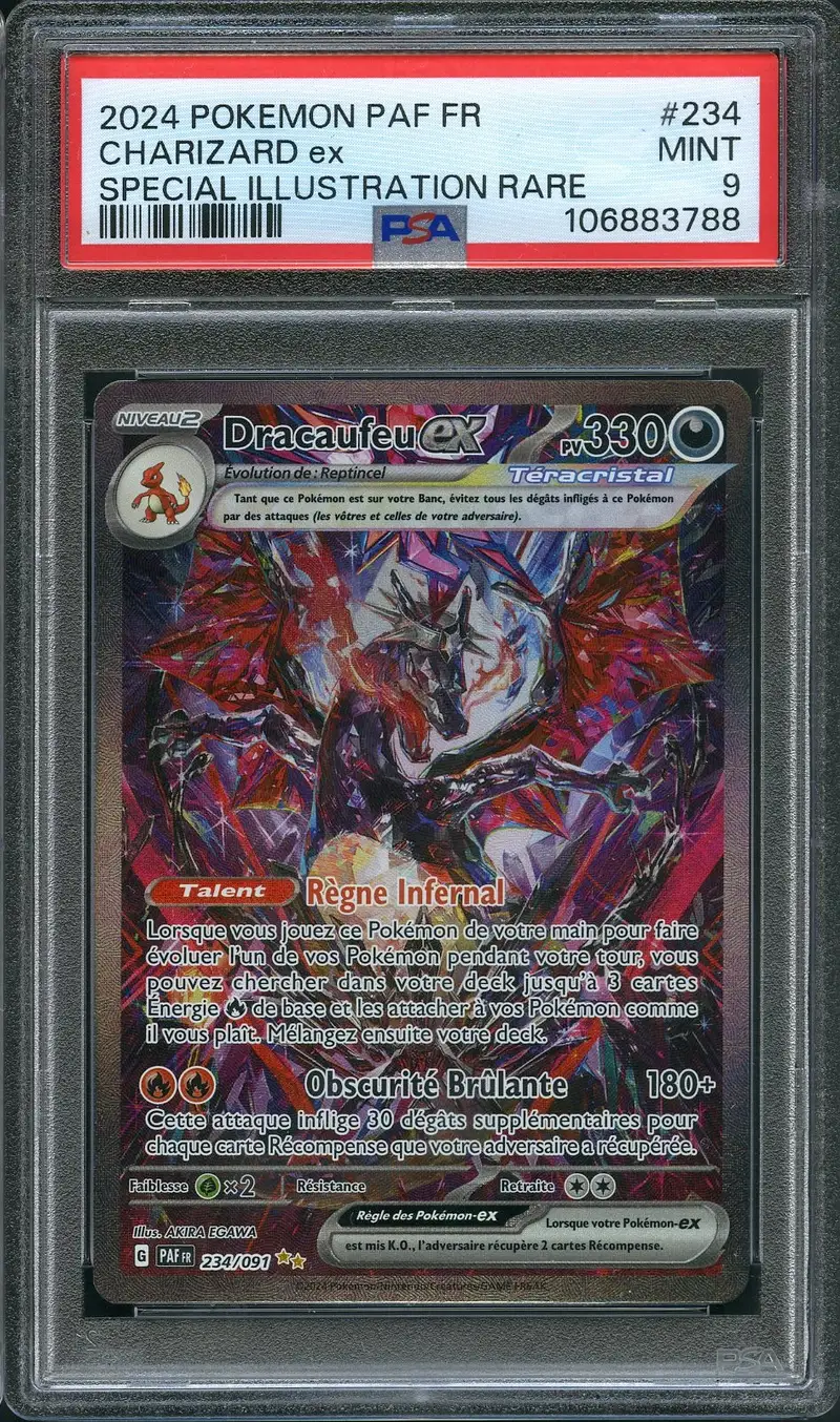 PSA 9 Dracaufeu Ex