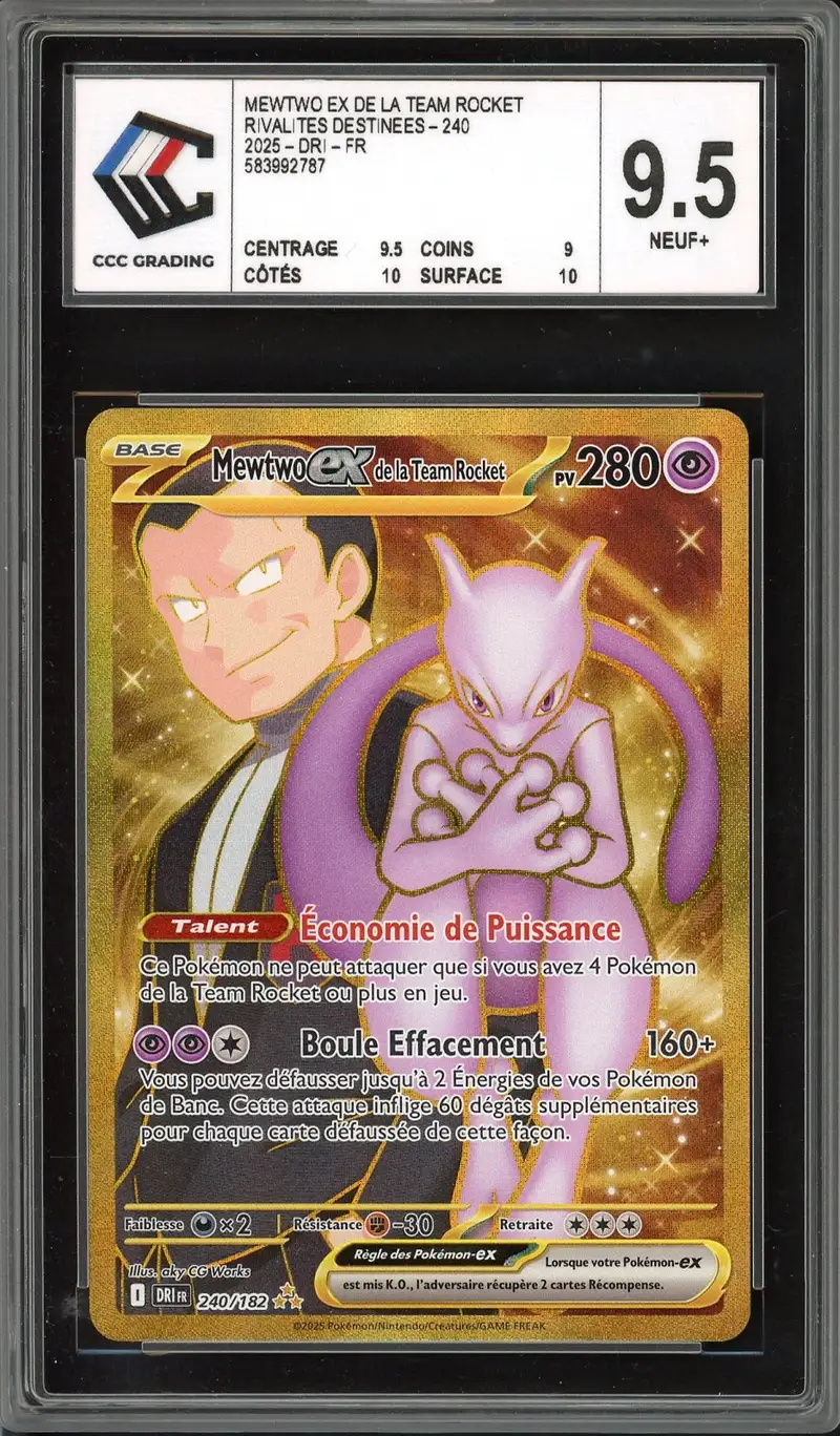 CCC 9.5 Mewtwo Ex de la Team Rocket Gold