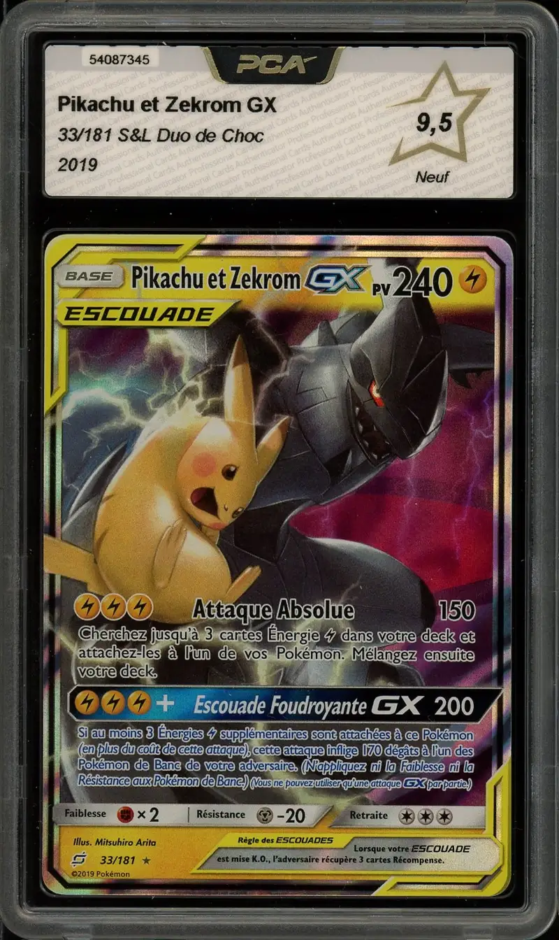 PCA 9.5 Pikachu et Zekrom Gx