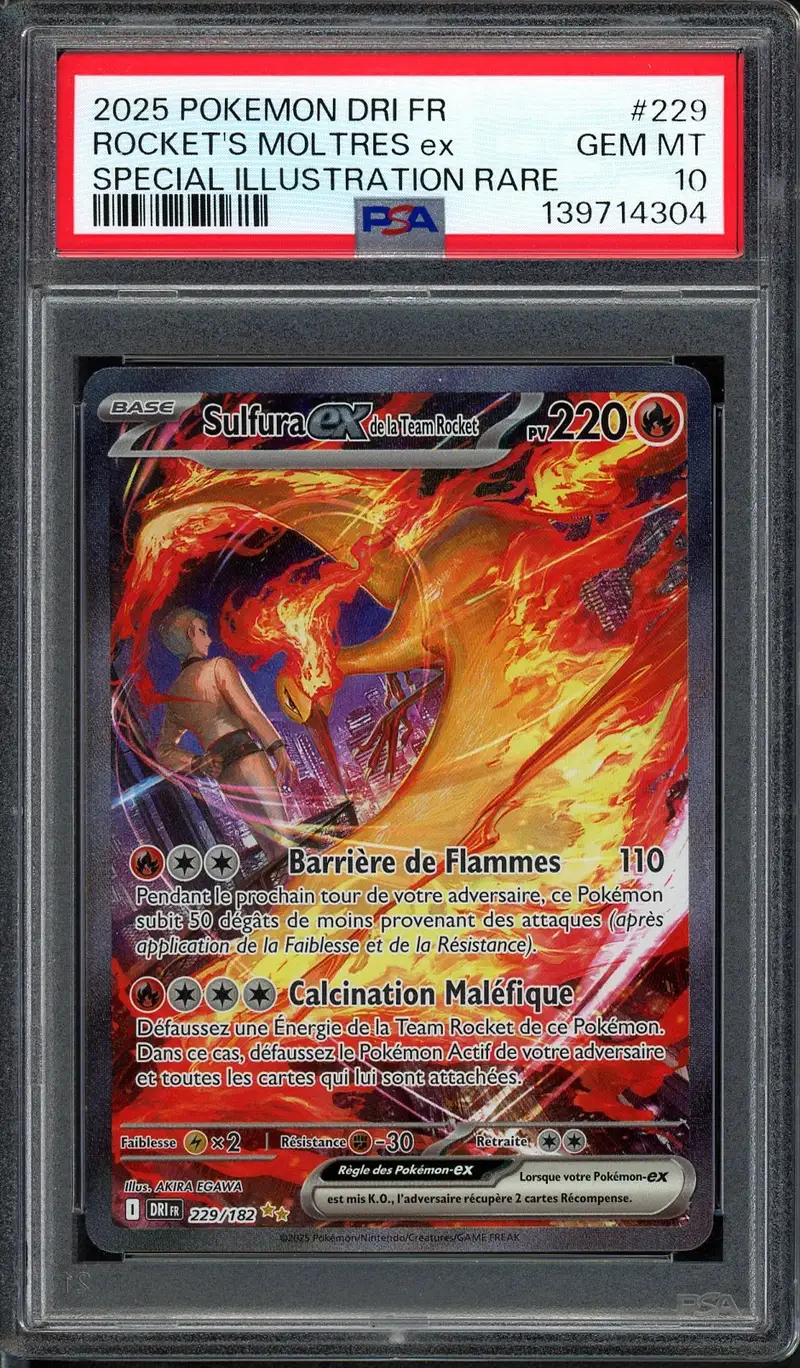 PSA 10 Sulfura Ex de la Team Rocket