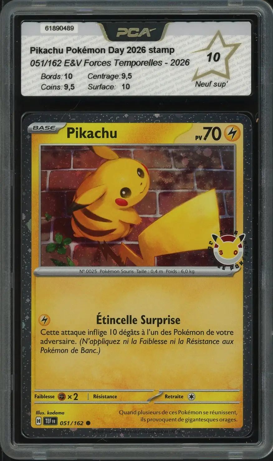 PCA 10 Pikachu Pokemon Day Stamp