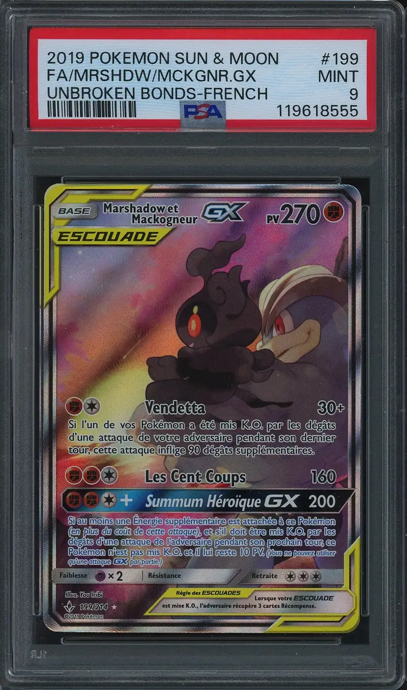 PSA 9 Marshadow et Mackogneur Gx
