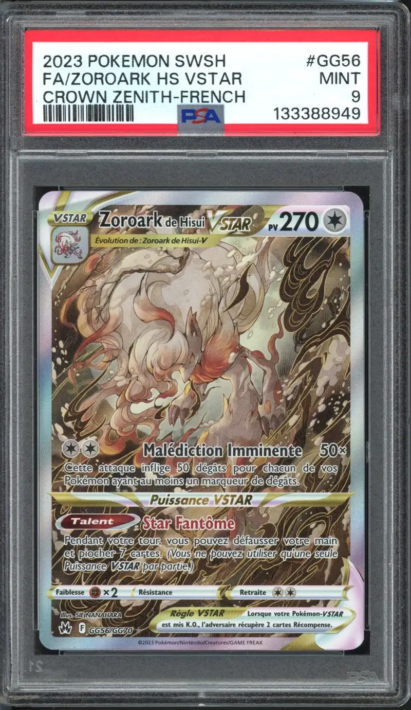 PSA 9 Zoroark de Hisui VStar