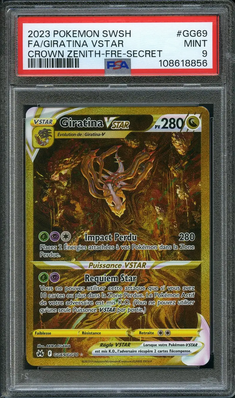 PSA 9 Giratina VStar Gold