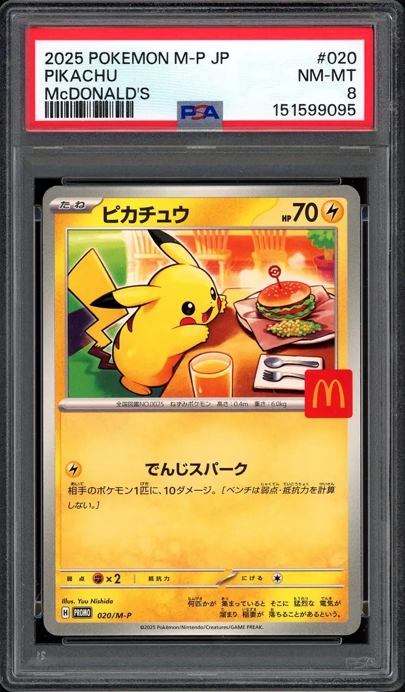 PSA 8 Pikachu