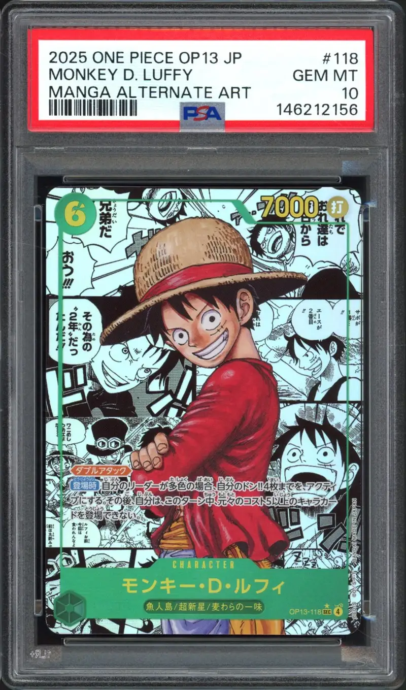 PSA 10 Monkey D. Luffy Manga