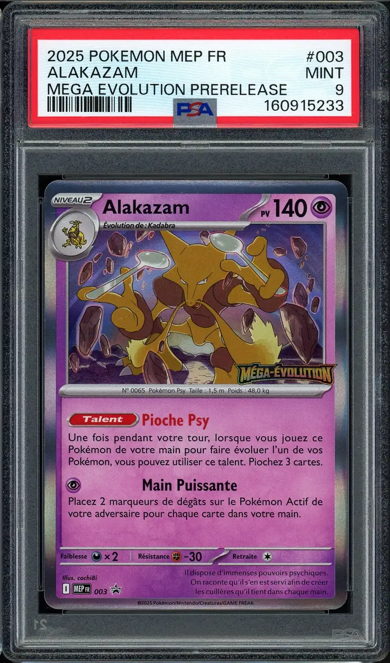 PSA 9 Alakazam Stamp