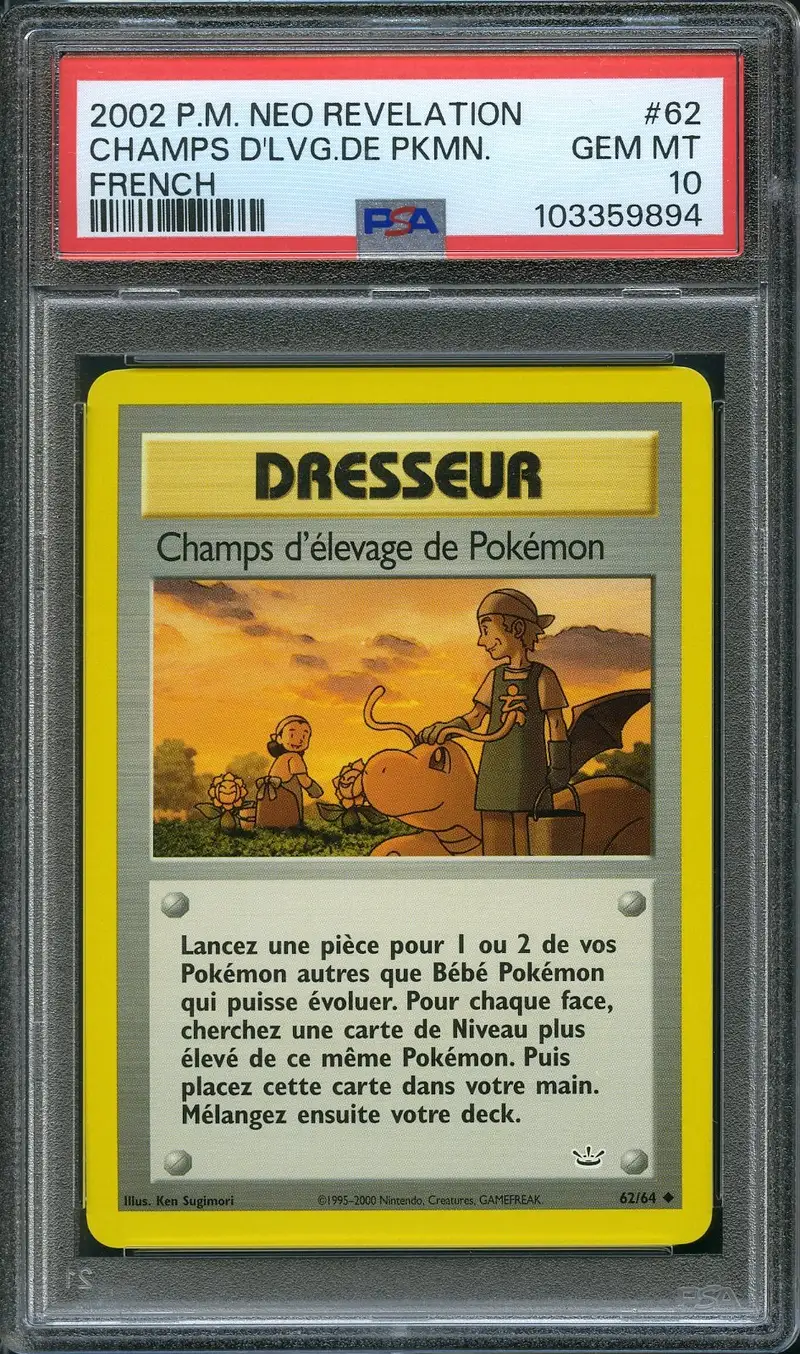 PSA 10 Champs d'élevage de Pokémon