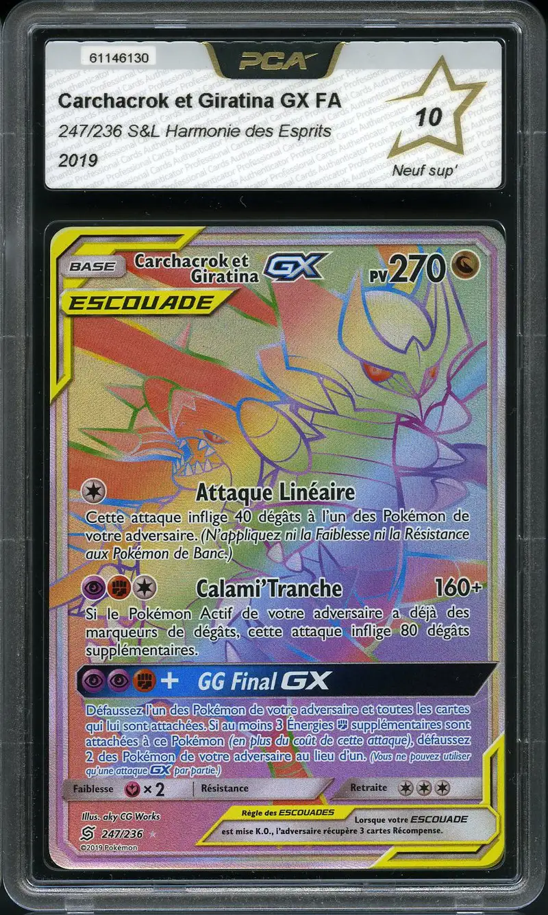 PCA 10 Carchacrok et Giratina Gx Rainbow