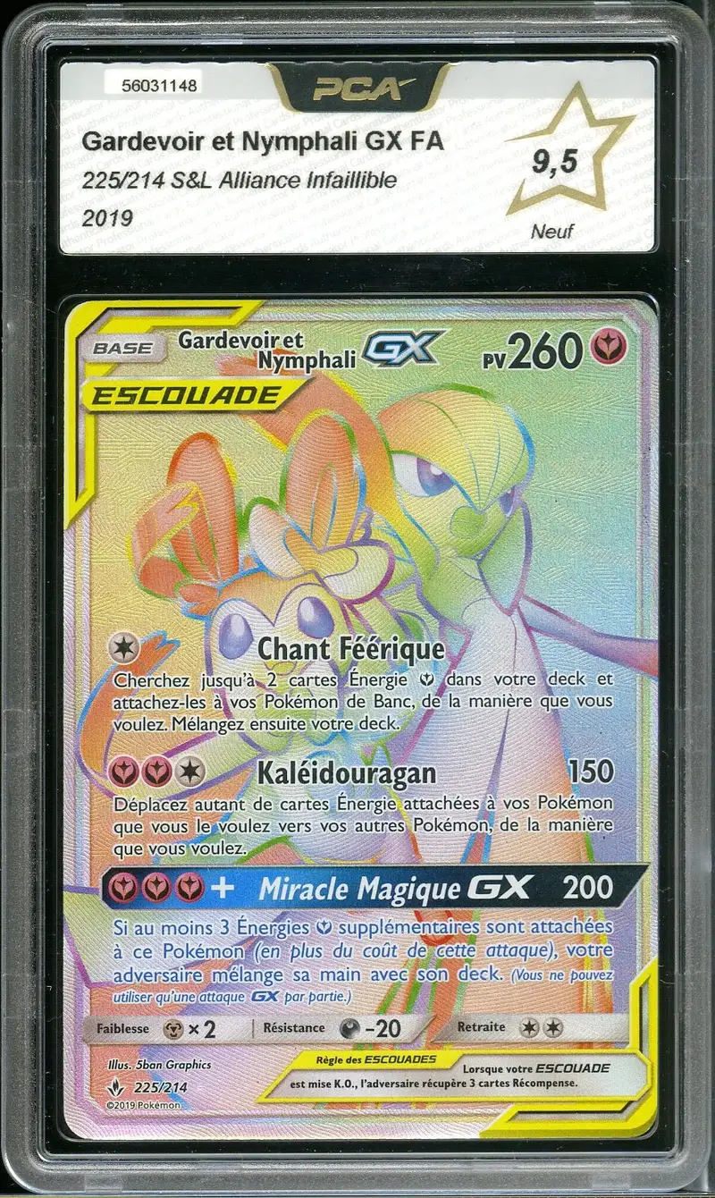 PCA 9.5 Gardevoir et Nymphali Gx Rainbow