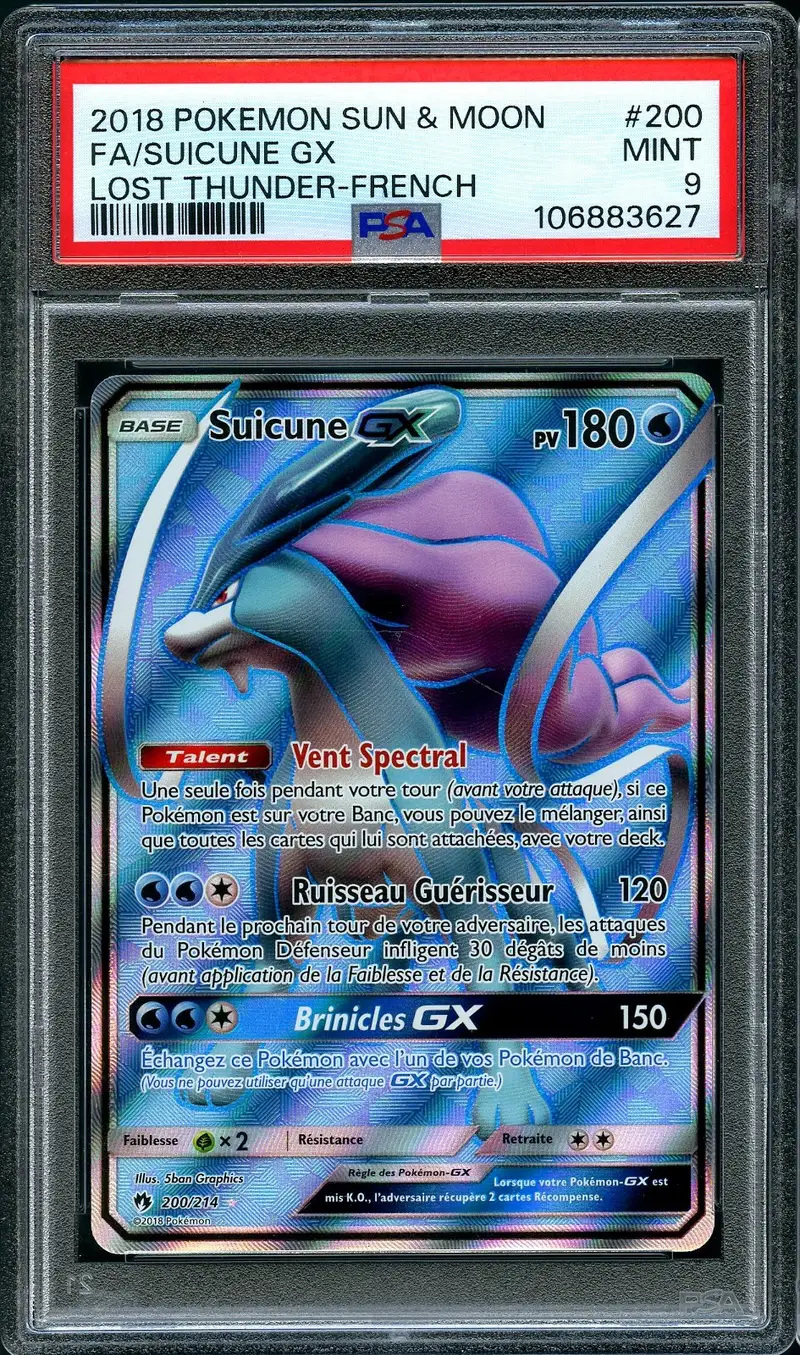 PSA 9 Suicune Gx