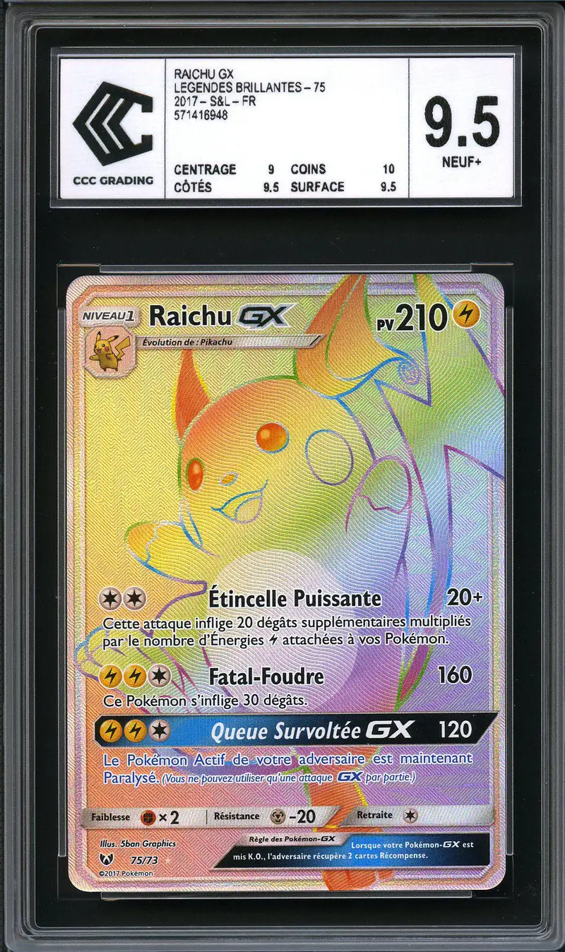 CCC 9.5 Raichu Gx Rainbow