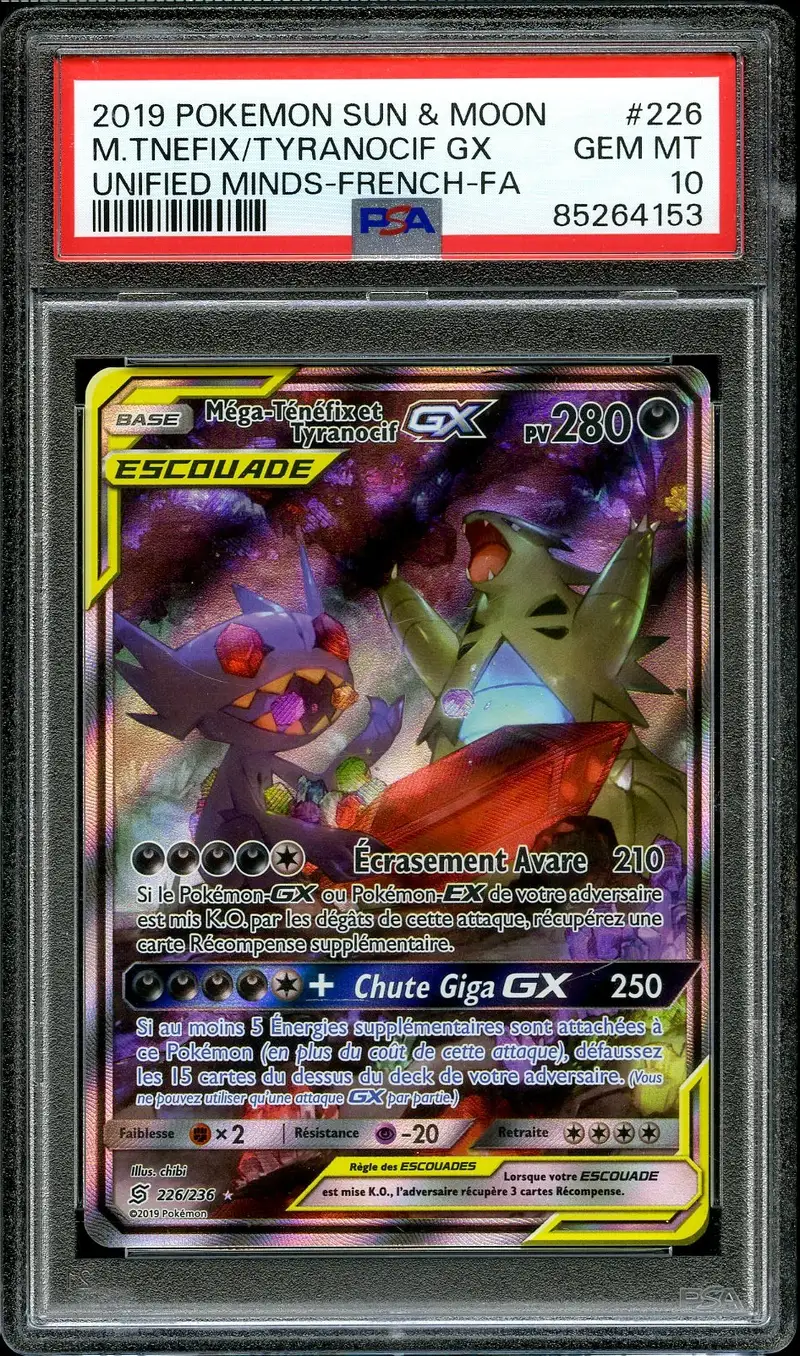 PSA 10 Méga-Ténéfix et Tyranocif Gx