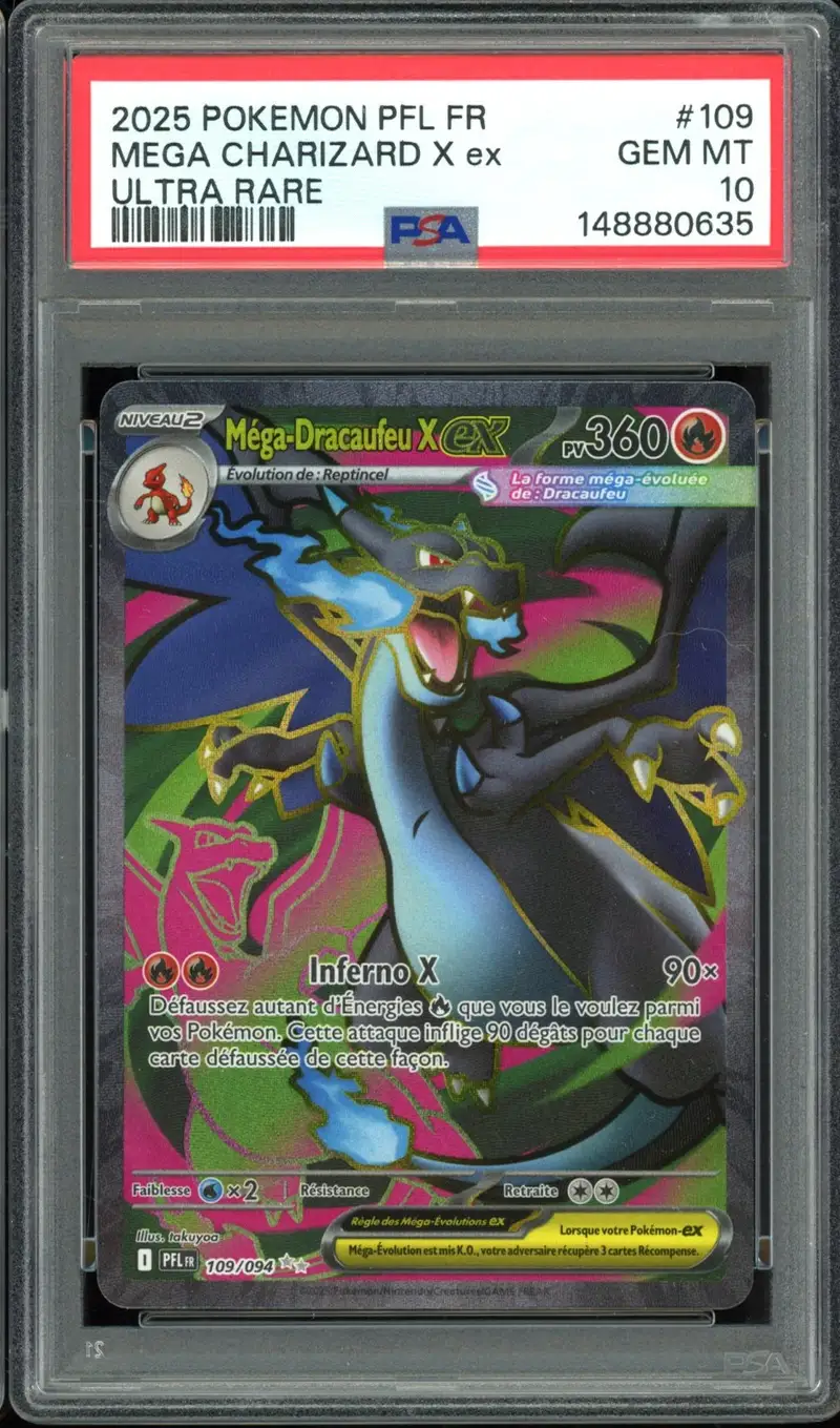 PSA 10 Méga-Dracaufeu X Ex