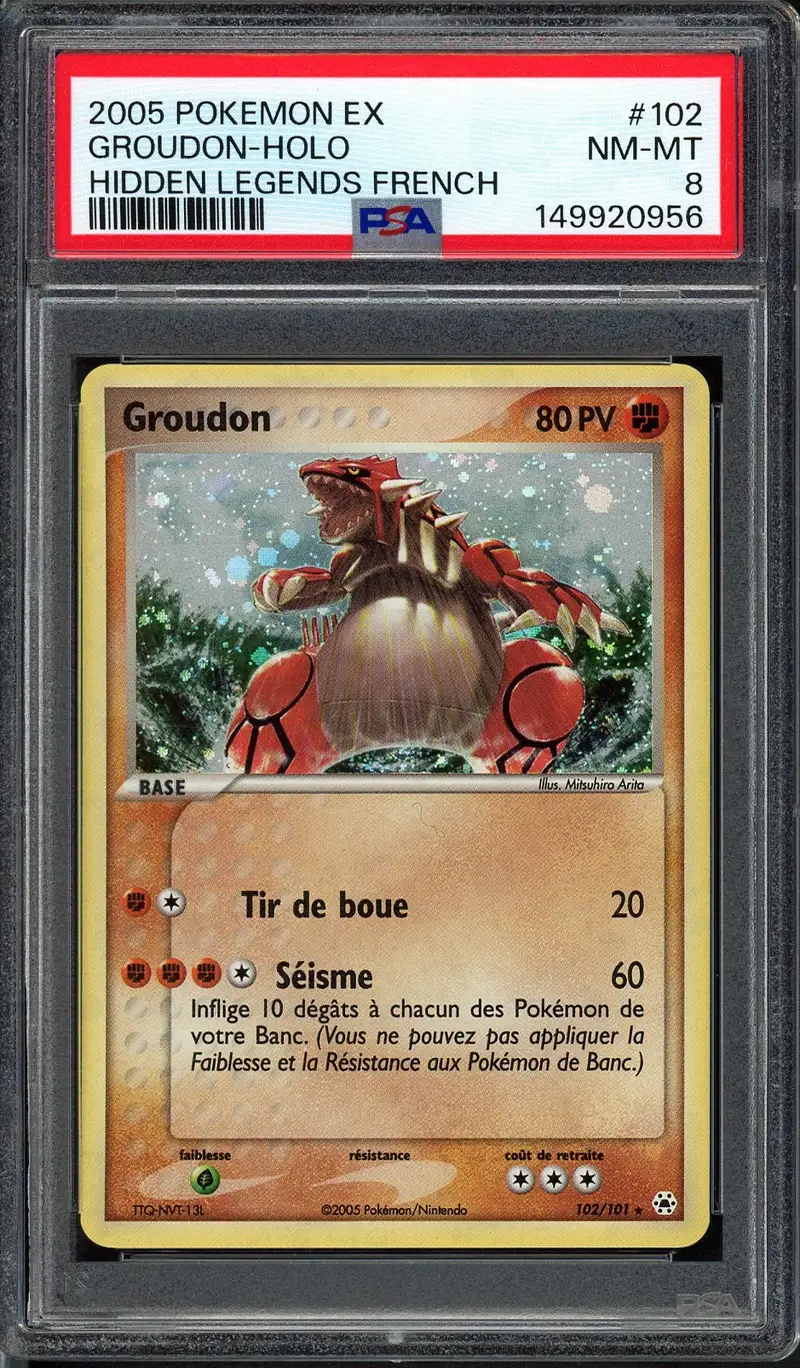 PSA 8 Groudon Holo