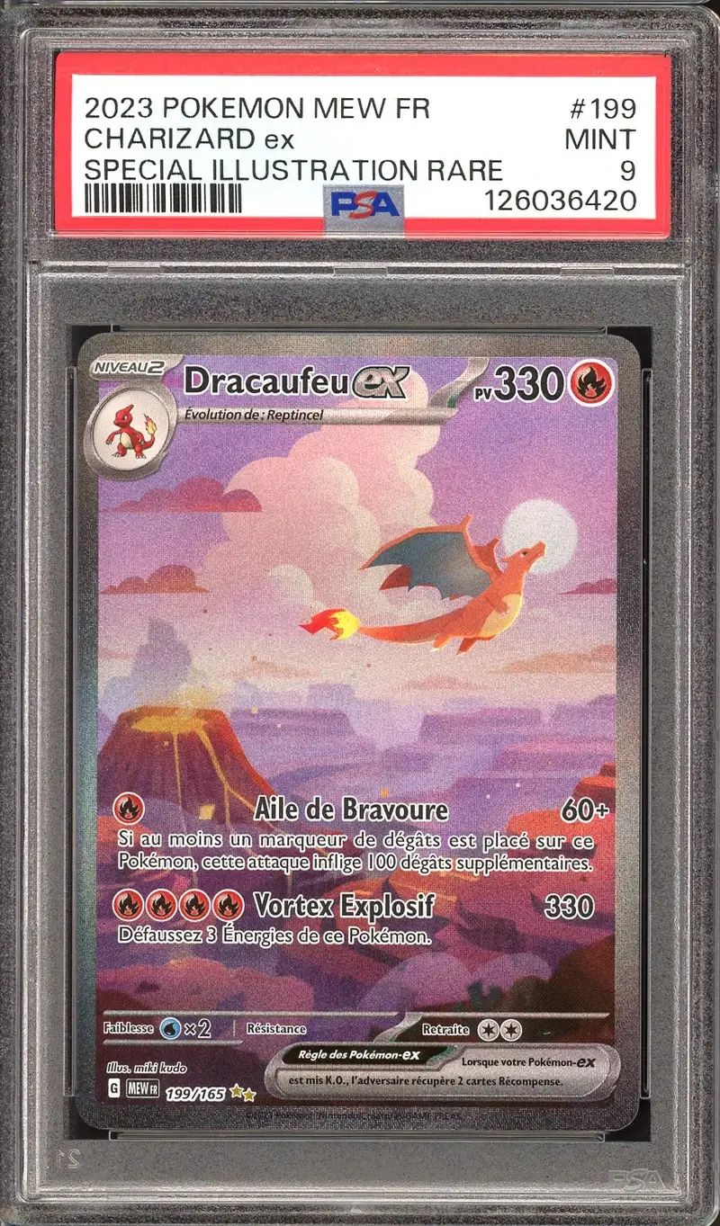 PSA 9 Dracaufeu Ex