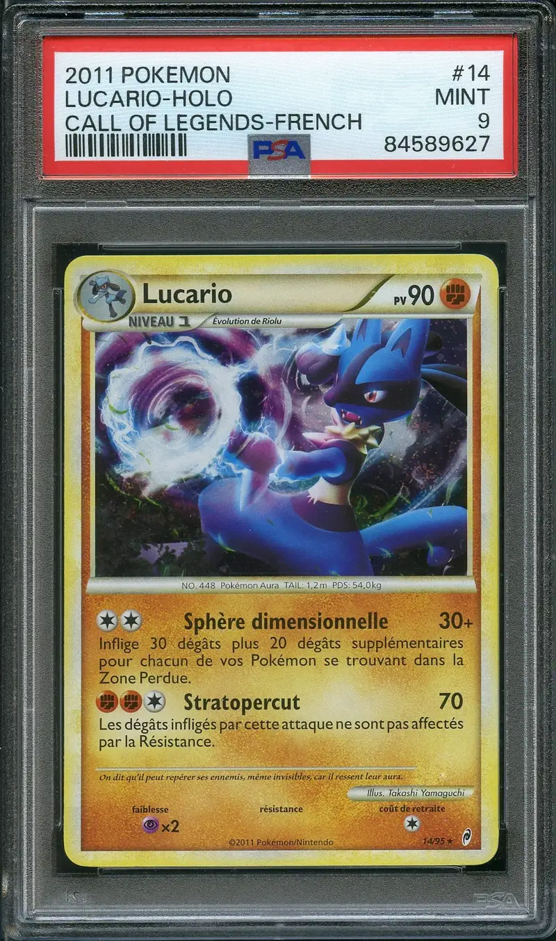 PSA 9 Lucario Holo