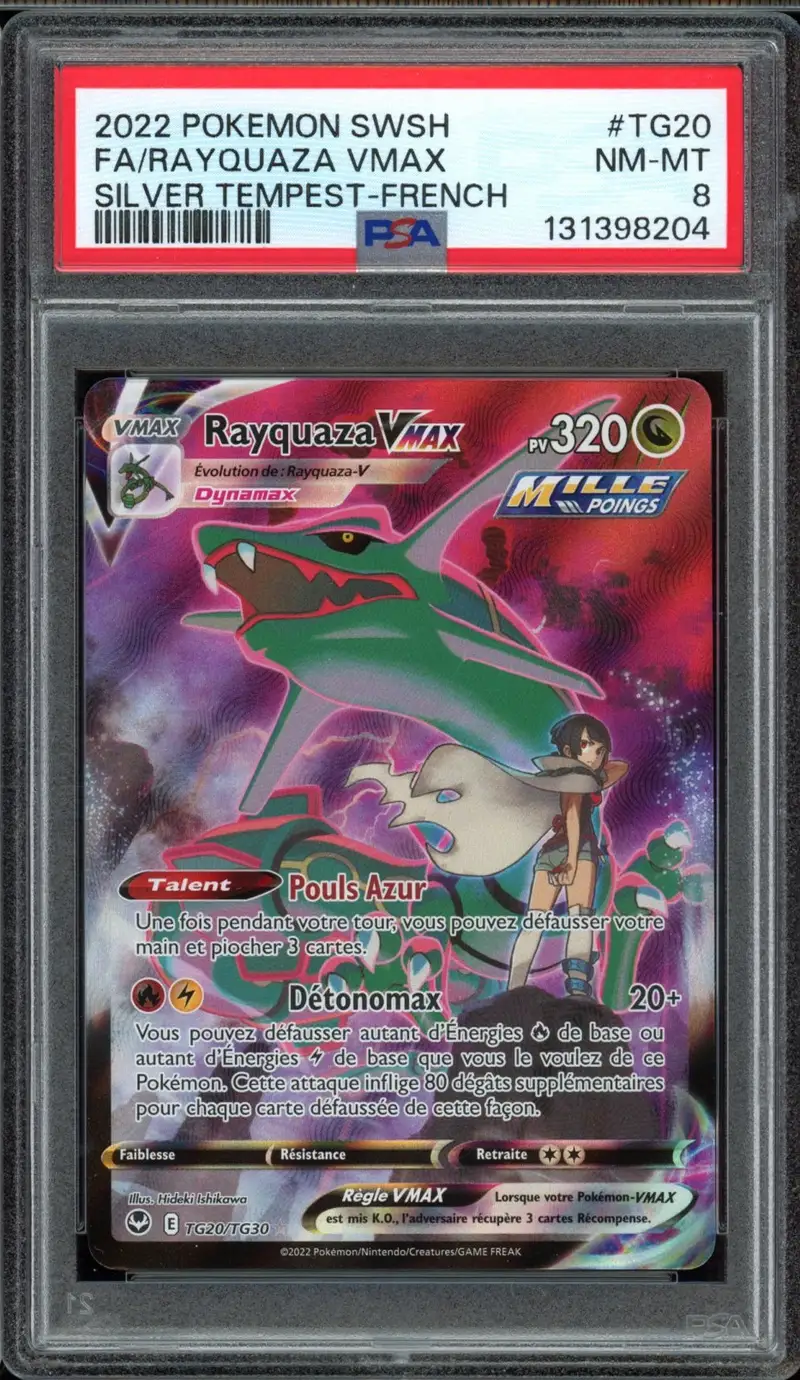 PSA 8 Rayquaza VMax