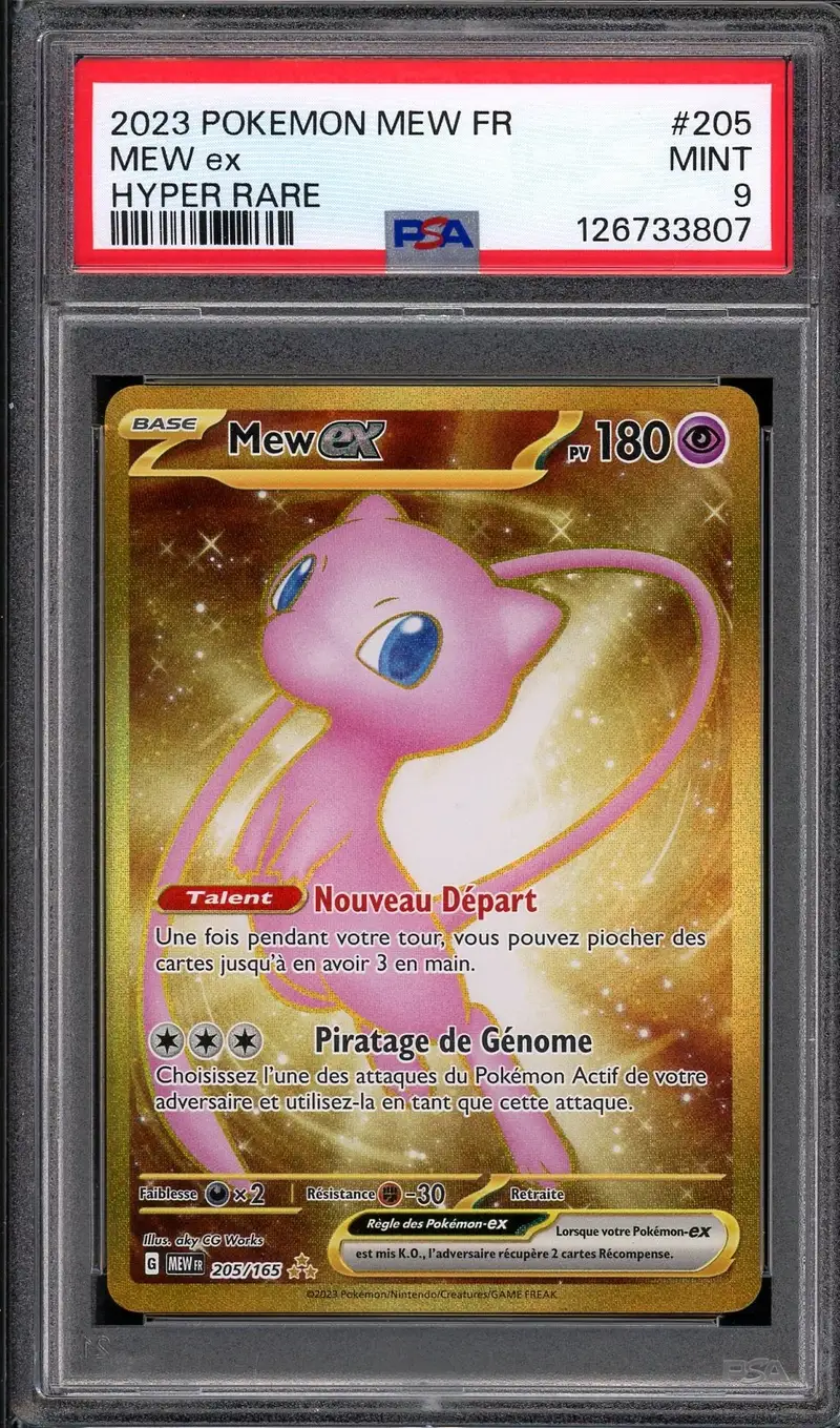 PSA 9 Mew Ex Gold