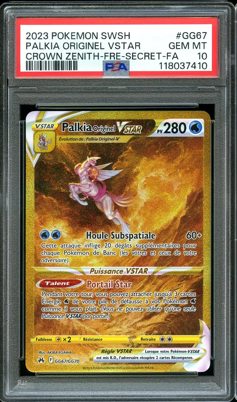 PSA 10 Palkia Originel VStar Gold
