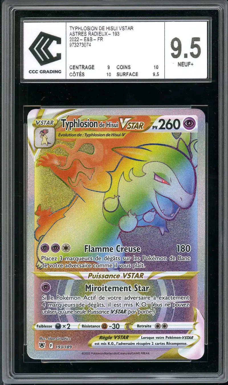CCC 9.5 Typhlosion de Hisui VStar Rainbow