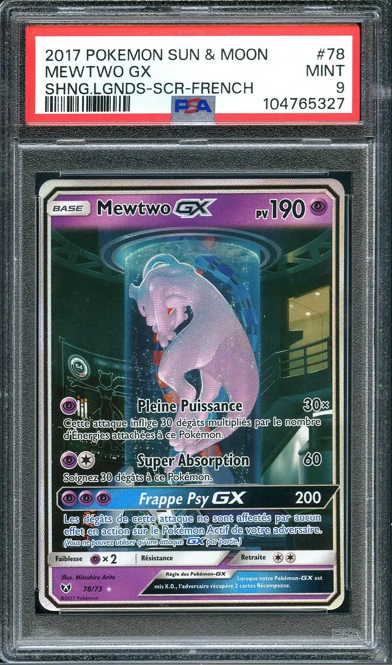 PSA 9 Mewtwo Gx